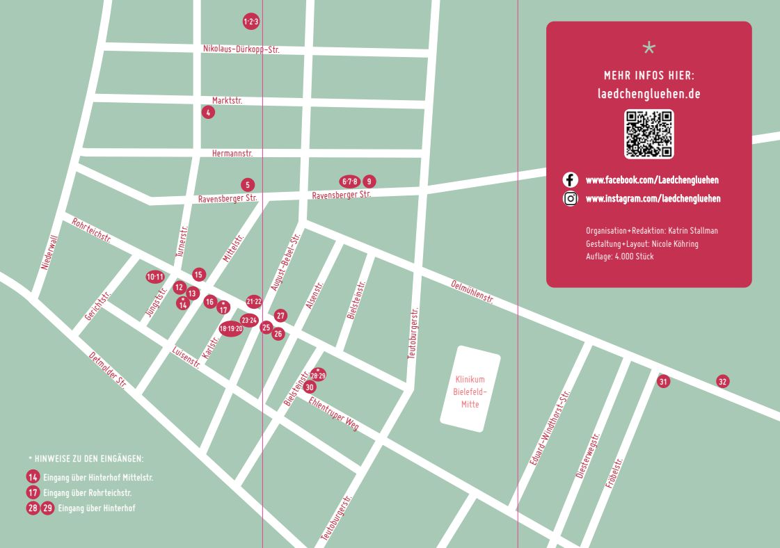 Stradtplan Übersicht Lädchenglühen 2025